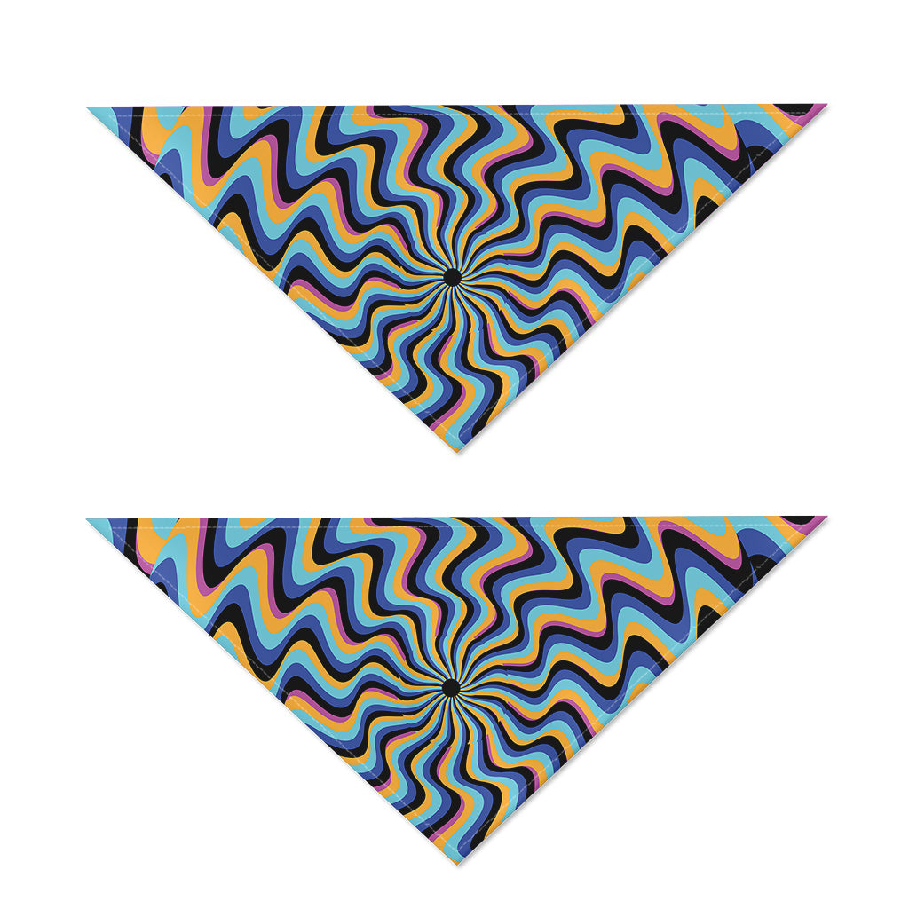 Psychedelic Illusory Motion Print Dog Bandana