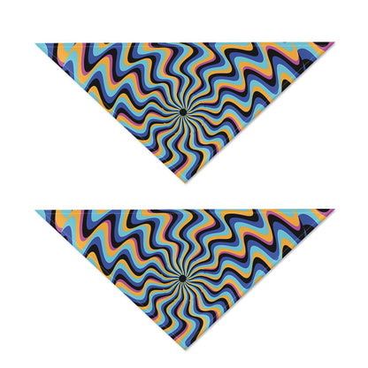 Psychedelic Illusory Motion Print Dog Bandana