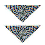 Psychedelic Illusory Motion Print Dog Bandana