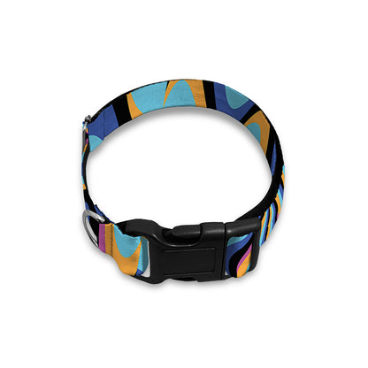 Psychedelic Illusory Motion Print Dog Collar