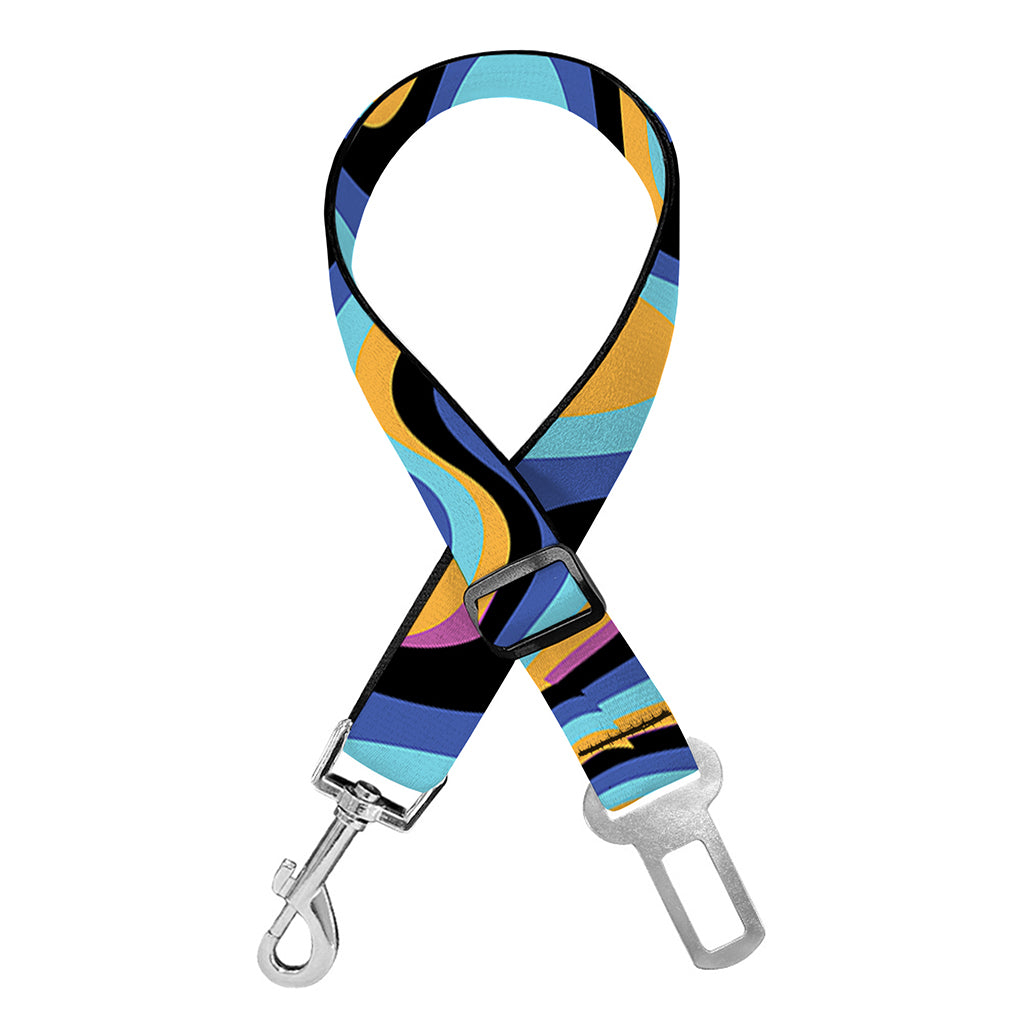 Psychedelic Illusory Motion Print Dog Seat Belt