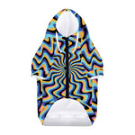 Psychedelic Illusory Motion Print Dog Zip Up Hoodie