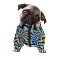 Psychedelic Illusory Motion Print Dog Zip Up Jacket