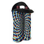Psychedelic Illusory Motion Print Double Neoprene Wine Tote