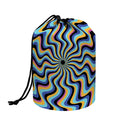 Psychedelic Illusory Motion Print Drawstring Makeup Bag