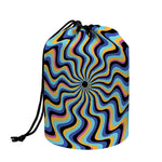 Psychedelic Illusory Motion Print Drawstring Makeup Bag