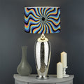 Psychedelic Illusory Motion Print Drum Lamp Shade