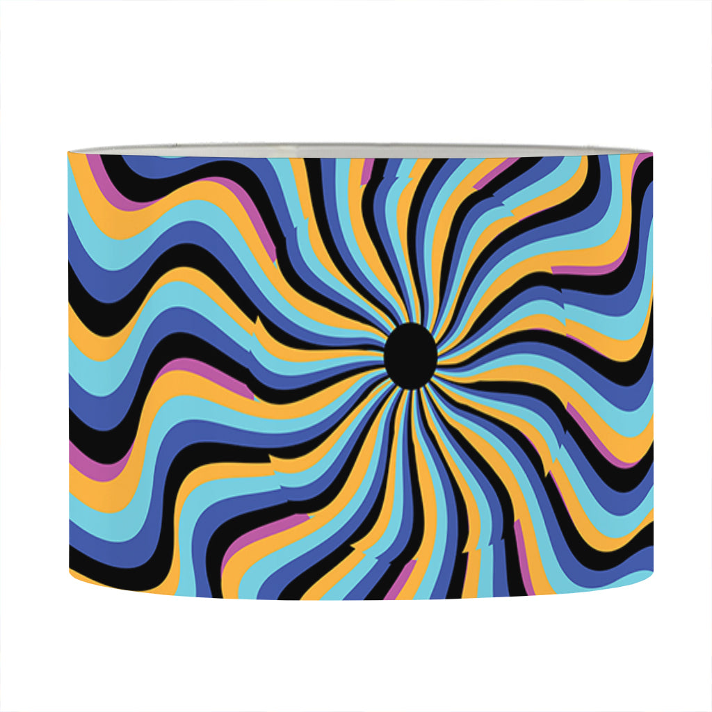 Psychedelic Illusory Motion Print Drum Lamp Shade