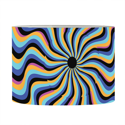 Psychedelic Illusory Motion Print Drum Lamp Shade