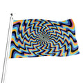 Psychedelic Illusory Motion Print Flag