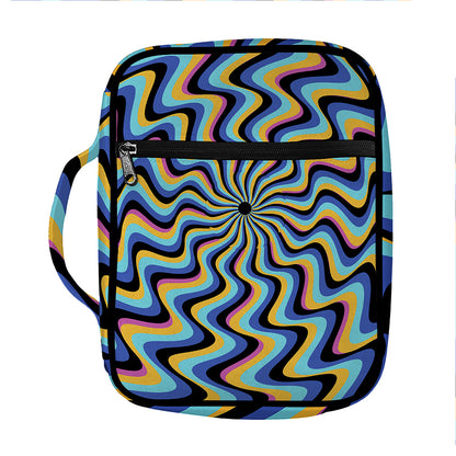 Psychedelic Illusory Motion Print Front Pocket Bible Bag