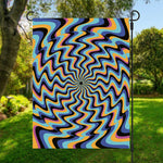 Psychedelic Illusory Motion Print Garden Flag