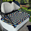 Psychedelic Illusory Motion Print Golf Cart Seat Cover