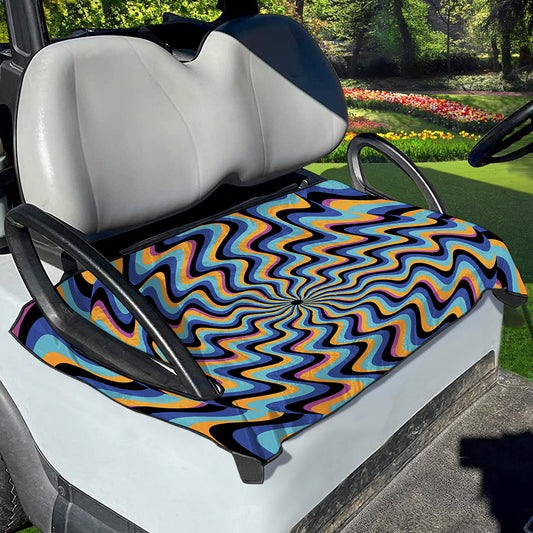 Psychedelic Illusory Motion Print Golf Cart Seat Cover