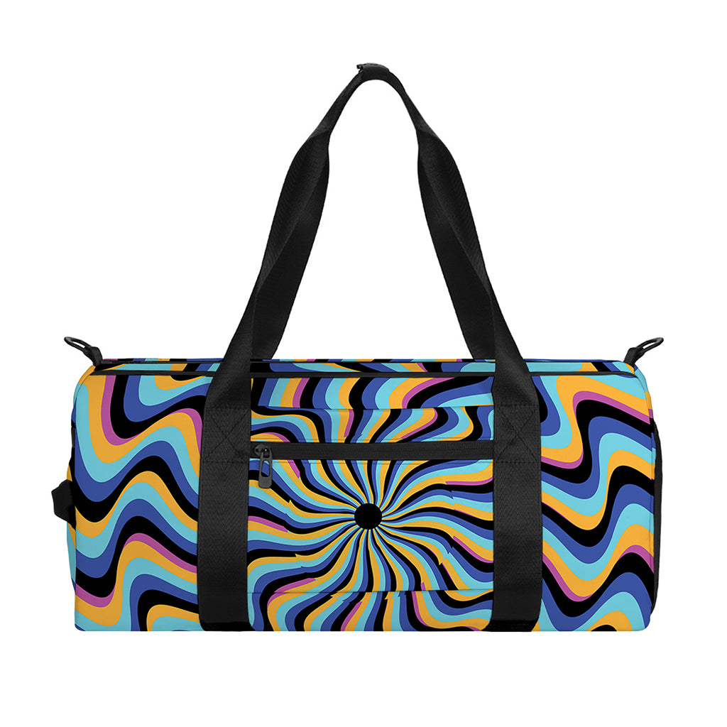 Psychedelic Illusory Motion Print Gym Bag