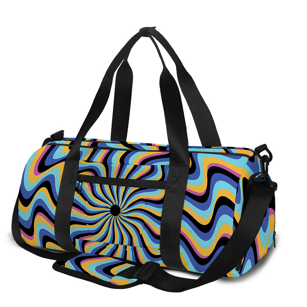 Psychedelic Illusory Motion Print Gym Bag