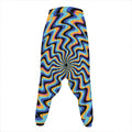 Psychedelic Illusory Motion Print Hammer Pants