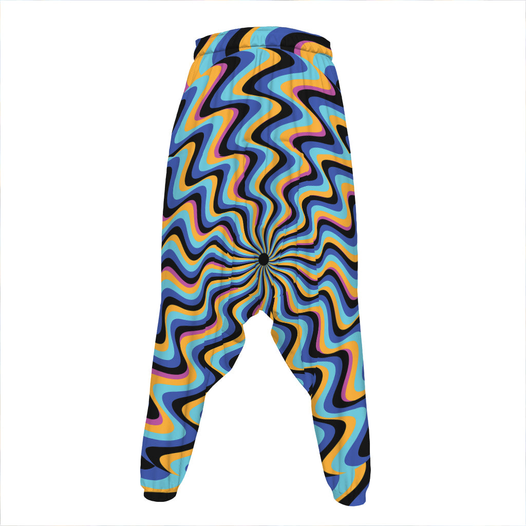 Psychedelic Illusory Motion Print Hammer Pants