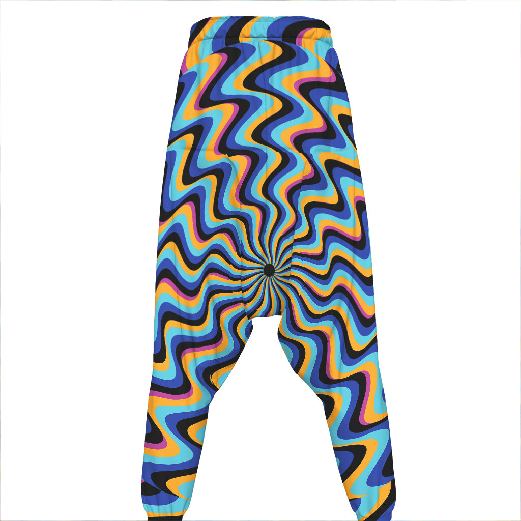 Psychedelic Illusory Motion Print Hammer Pants