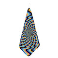 Psychedelic Illusory Motion Print Hand Towel