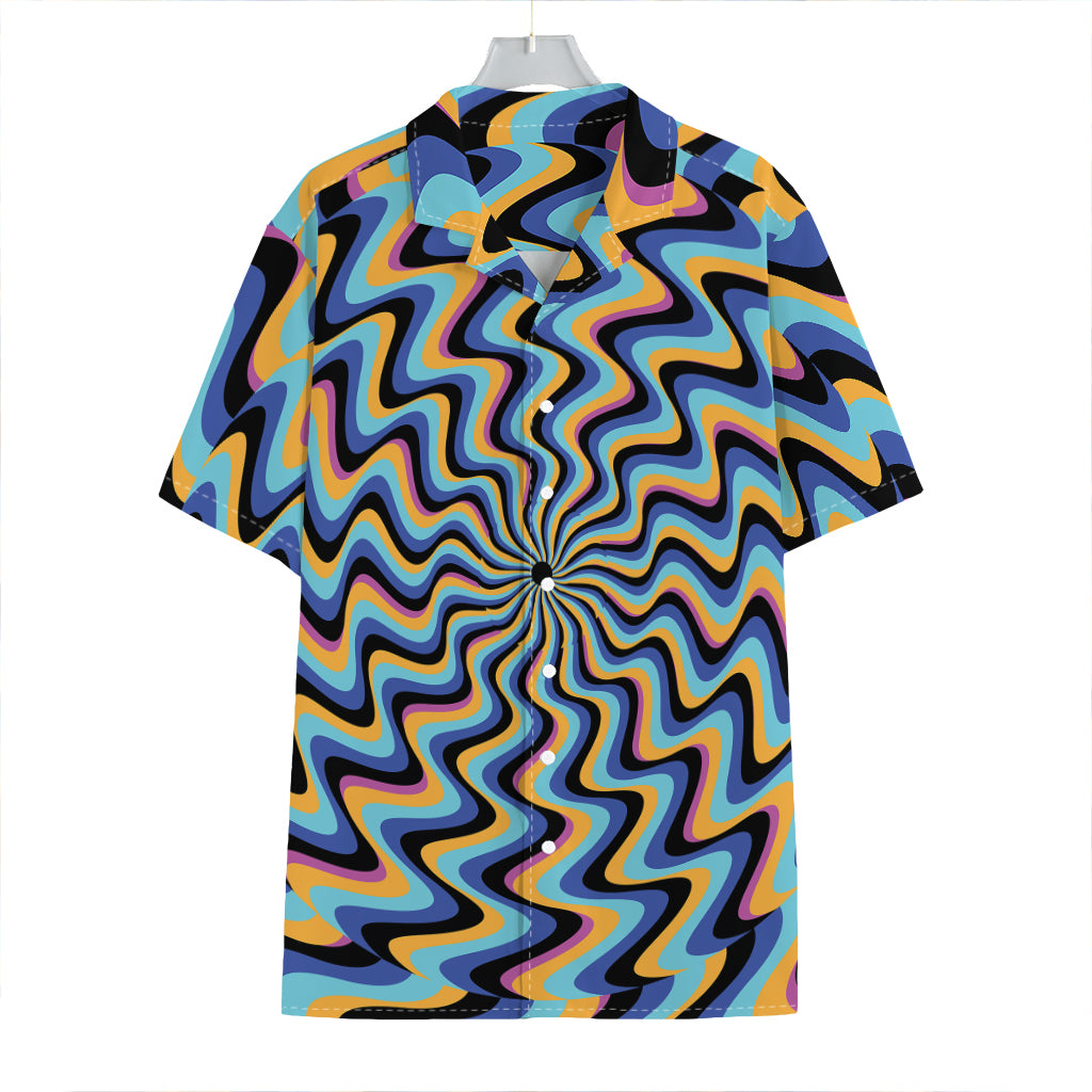 Psychedelic Illusory Motion Print Hawaiian Shirt
