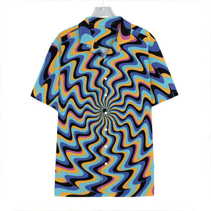 Psychedelic Illusory Motion Print Hawaiian Shirt