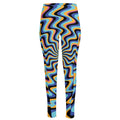 Psychedelic Illusory Motion Print High-Waisted Pocket Leggings