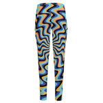 Psychedelic Illusory Motion Print High-Waisted Pocket Leggings