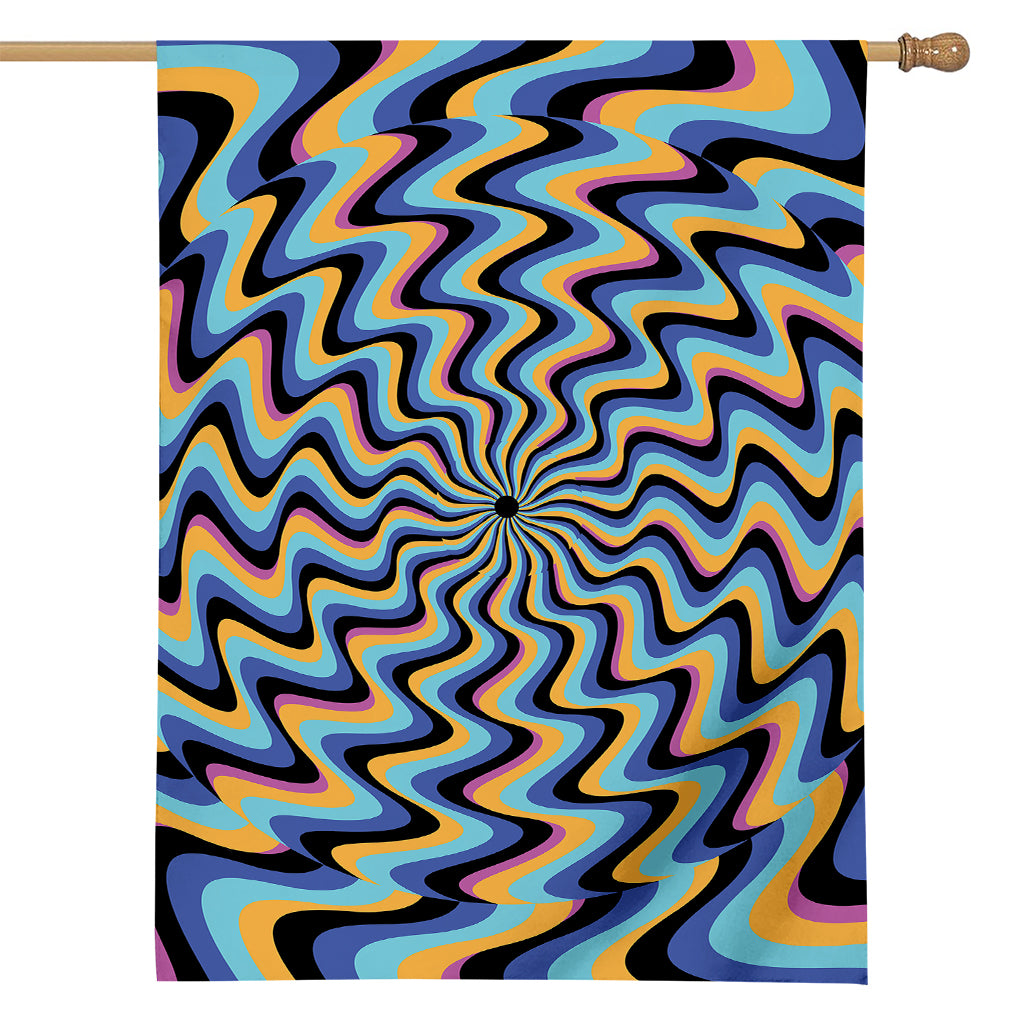 Psychedelic Illusory Motion Print House Flag
