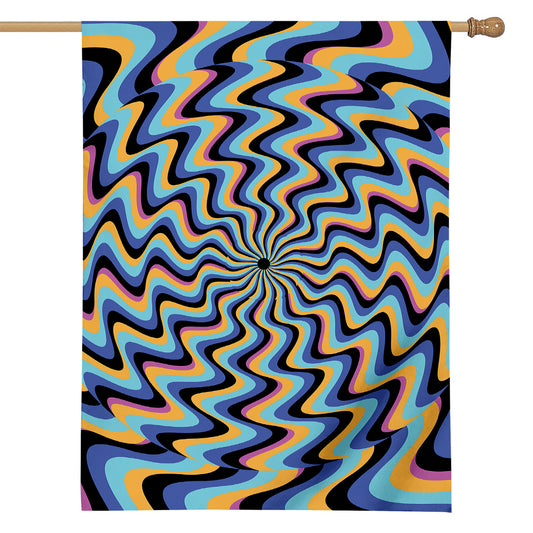 Psychedelic Illusory Motion Print House Flag