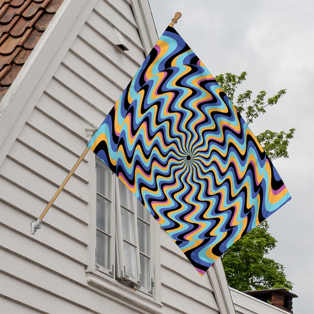 Psychedelic Illusory Motion Print House Flag