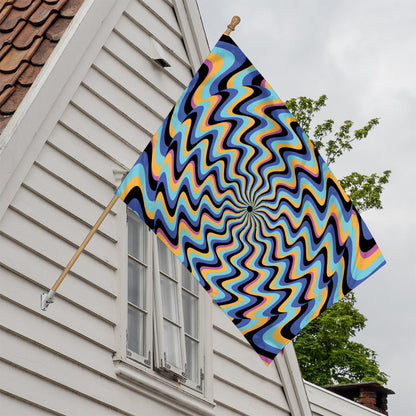 Psychedelic Illusory Motion Print House Flag
