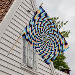 Psychedelic Illusory Motion Print House Flag
