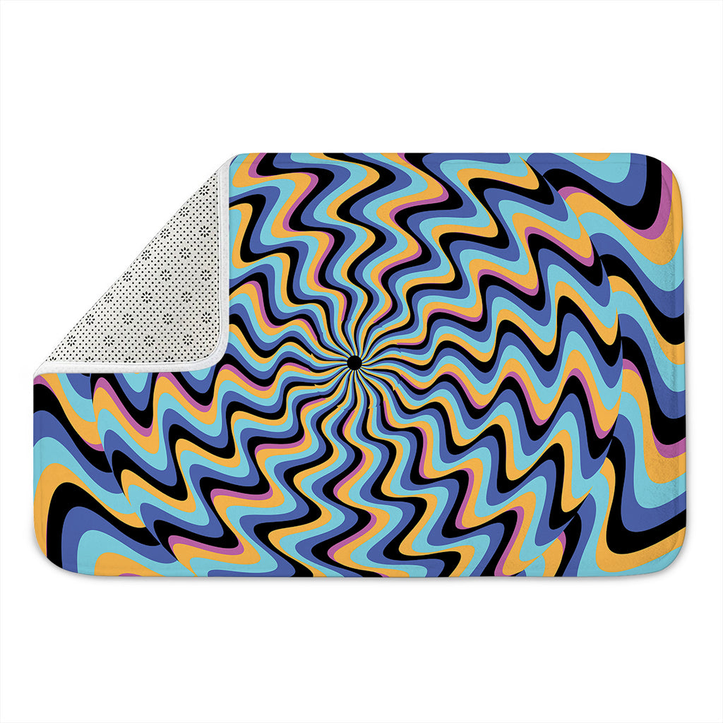 Psychedelic Illusory Motion Print Indoor Door Mat