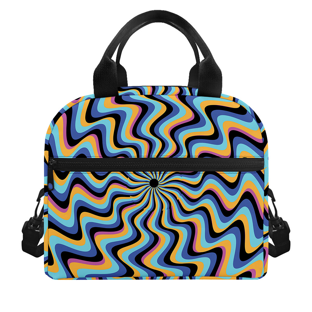 Psychedelic Illusory Motion Print Insulated Lunch Bag