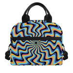 Psychedelic Illusory Motion Print Insulated Lunch Bag
