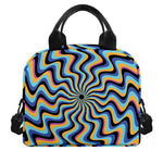 Psychedelic Illusory Motion Print Insulated Lunch Bag