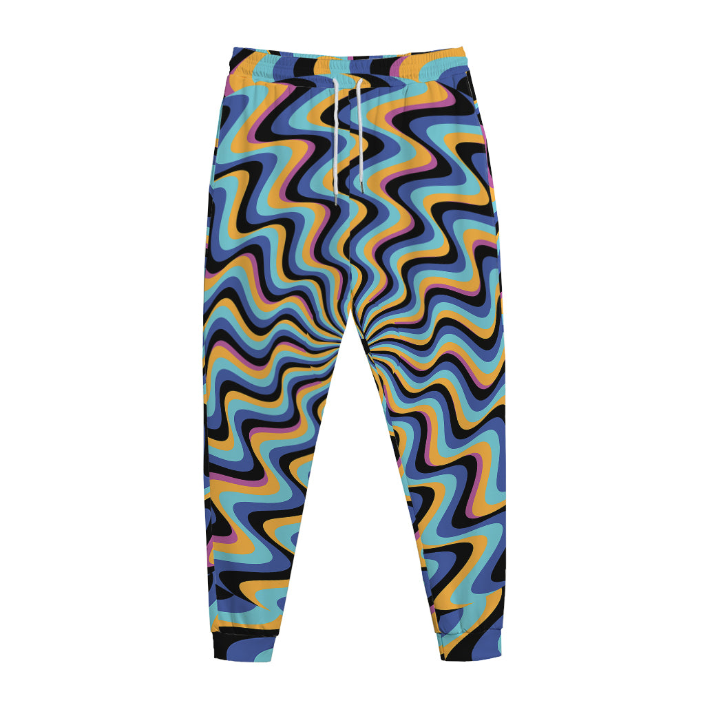 Psychedelic Illusory Motion Print Jogger Pants