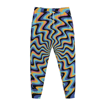 Psychedelic Illusory Motion Print Jogger Pants