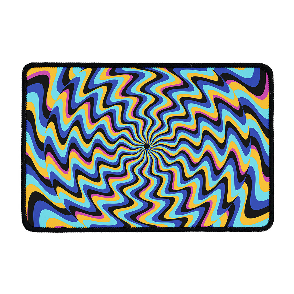 Psychedelic Illusory Motion Print Kitchen Mat