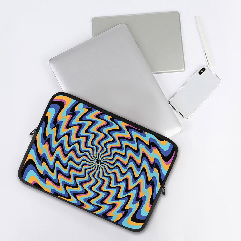 Psychedelic Illusory Motion Print Laptop Sleeve