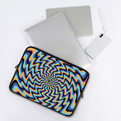 Psychedelic Illusory Motion Print Laptop Sleeve