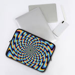 Psychedelic Illusory Motion Print Laptop Sleeve