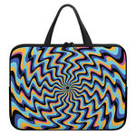 Psychedelic Illusory Motion Print Laptop Sleeve With Handle