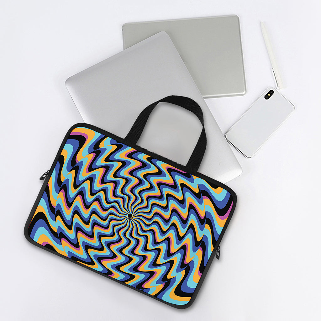 Psychedelic Illusory Motion Print Laptop Sleeve With Handle