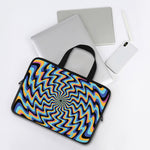 Psychedelic Illusory Motion Print Laptop Sleeve With Handle