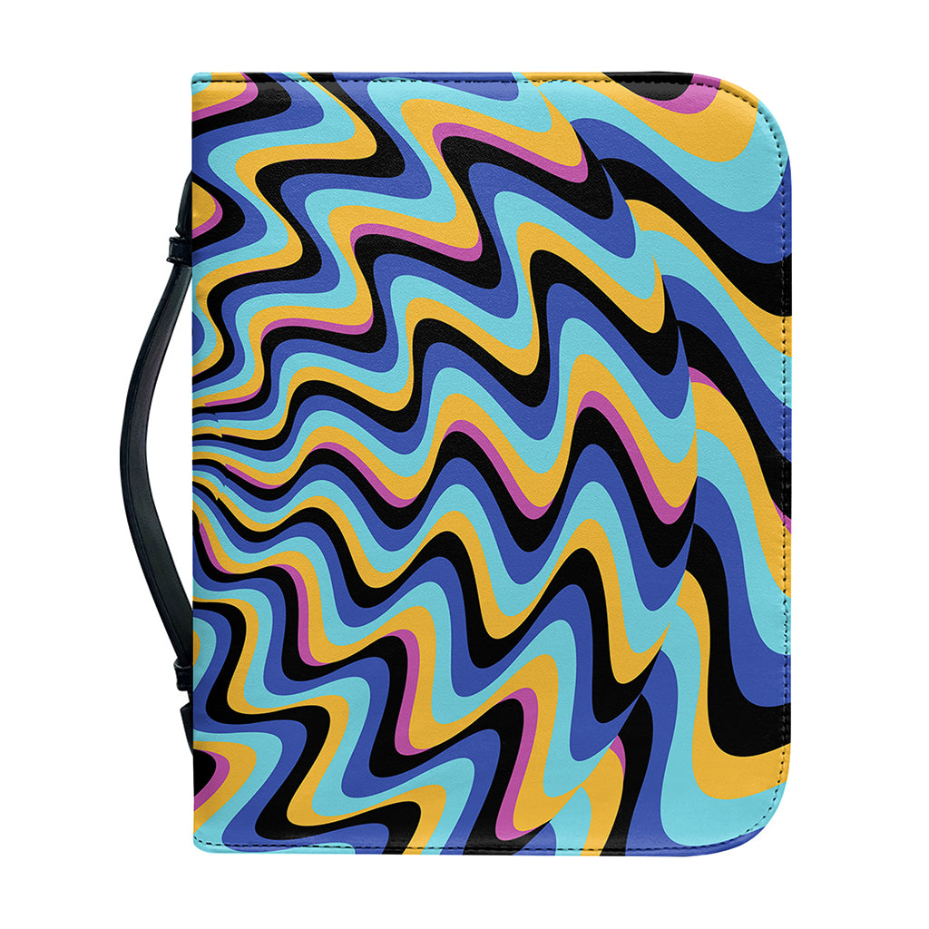 Psychedelic Illusory Motion Print Leather Bible Cover