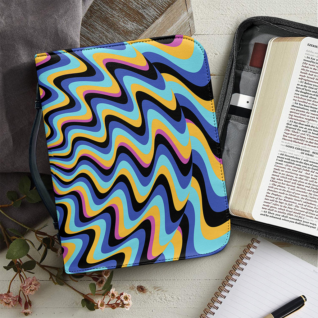 Psychedelic Illusory Motion Print Leather Bible Cover