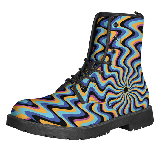Psychedelic Illusory Motion Print Backpack