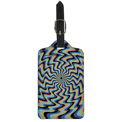 Psychedelic Illusory Motion Print Luggage Tag
